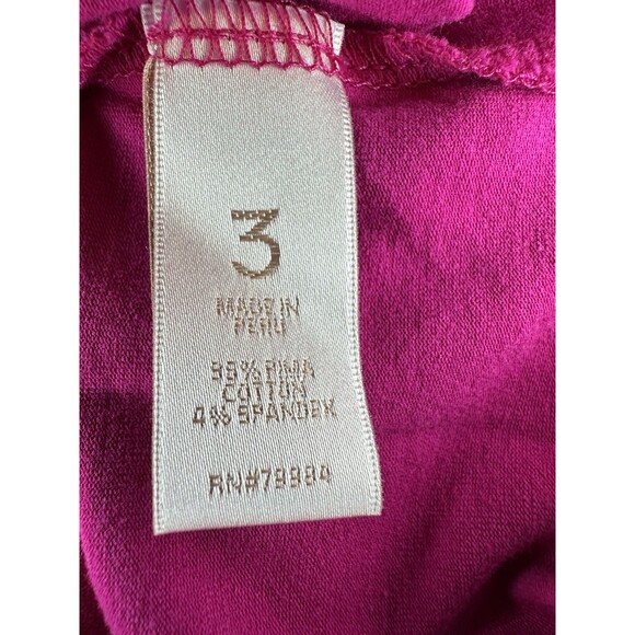 Chicos Top Womens SZ 3 Pink Ultimate Tee Modal Blend Long Sleeves - Picture 7 of 8